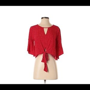 RED POLKA DOT CROP TOP